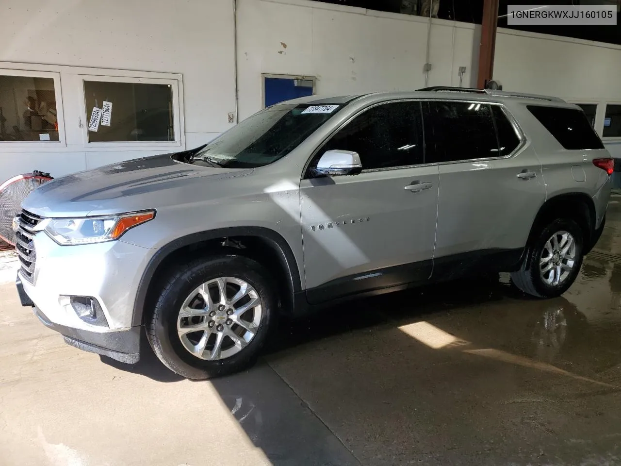 2018 Chevrolet Traverse Lt VIN: 1GNERGKWXJJ160105 Lot: 72847764