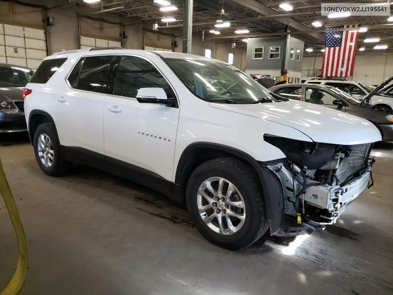 2018 Chevrolet Traverse Lt VIN: 1GNEVGKW2JJ195541 Lot: 72981634