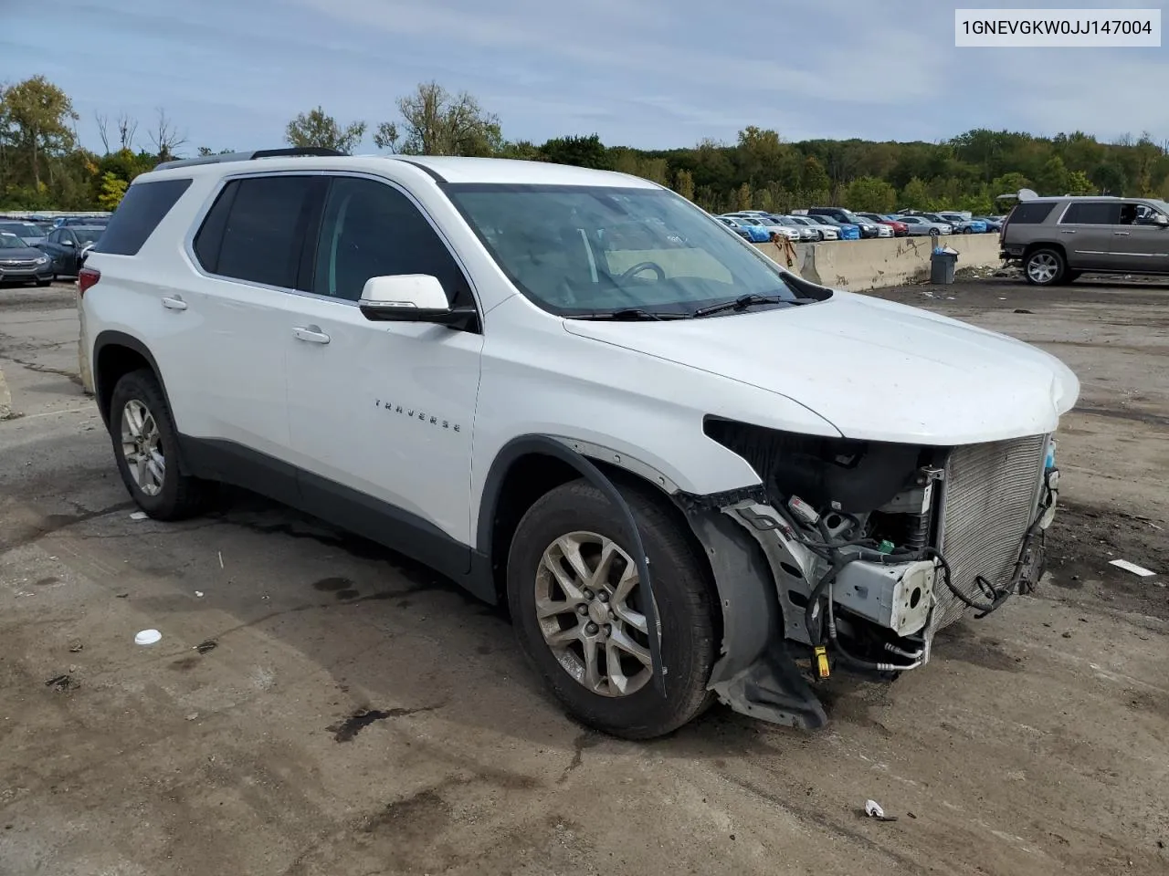 1GNEVGKW0JJ147004 2018 Chevrolet Traverse Lt