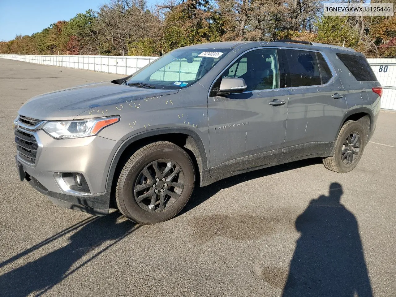 2018 Chevrolet Traverse Lt VIN: 1GNEVGKWXJJ125446 Lot: 74240244