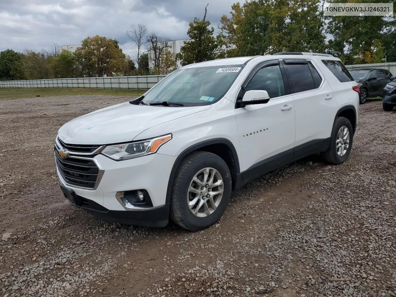 2018 Chevrolet Traverse Lt VIN: 1GNEVGKW3JJ246321 Lot: 74309504