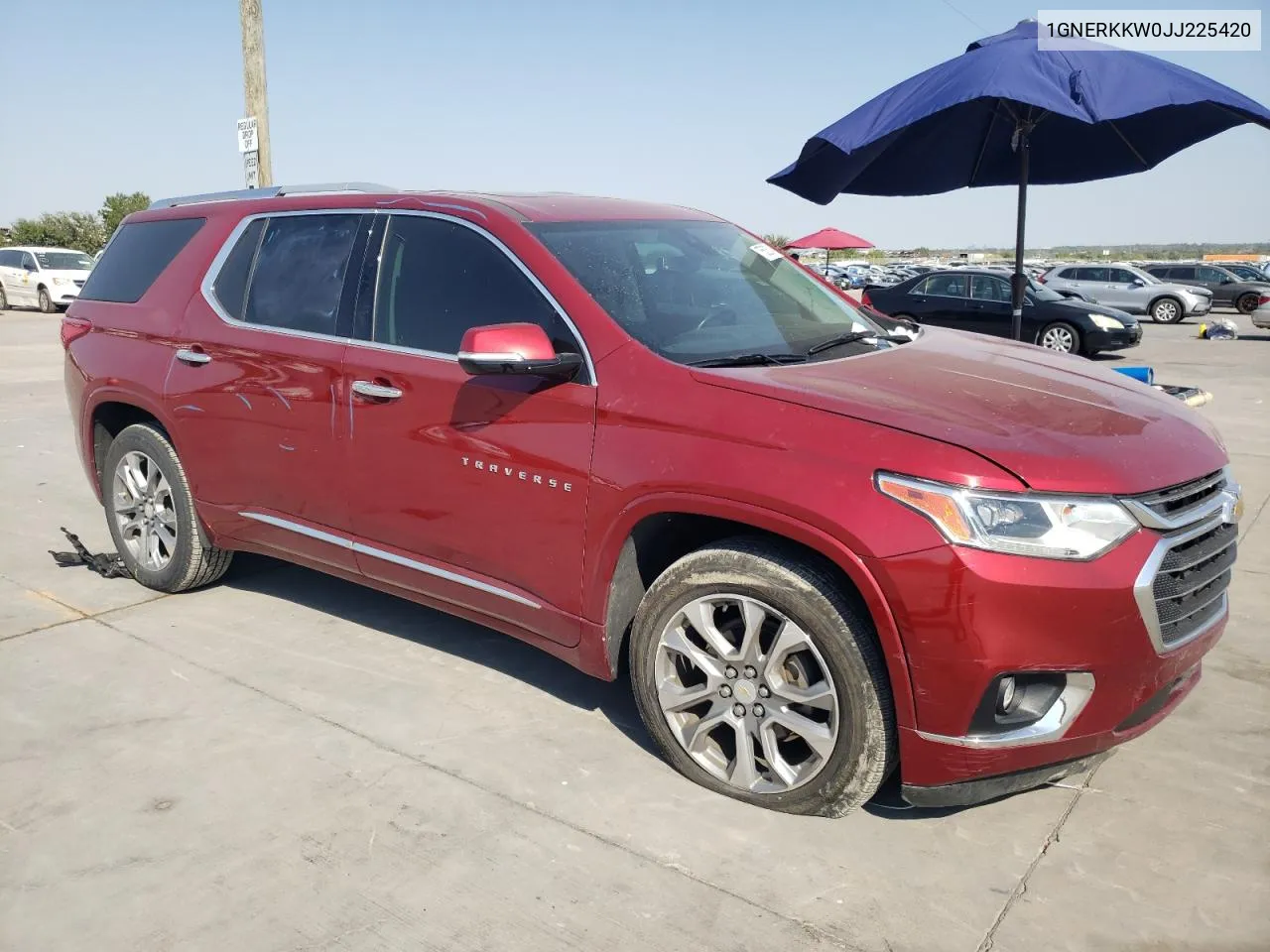 2018 Chevrolet Traverse Premier VIN: 1GNERKKW0JJ225420 Lot: 75505314