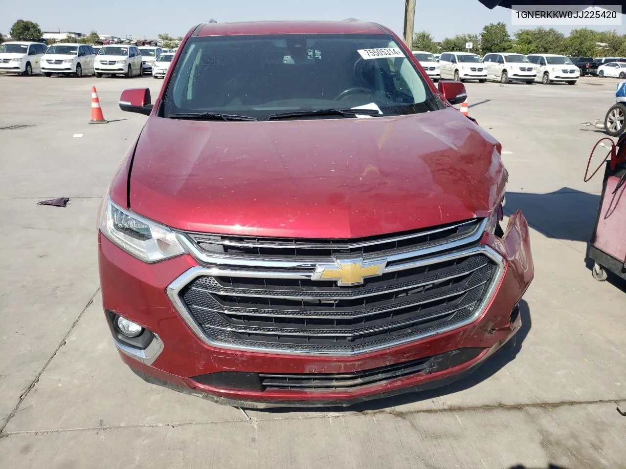 2018 Chevrolet Traverse Premier VIN: 1GNERKKW0JJ225420 Lot: 75505314