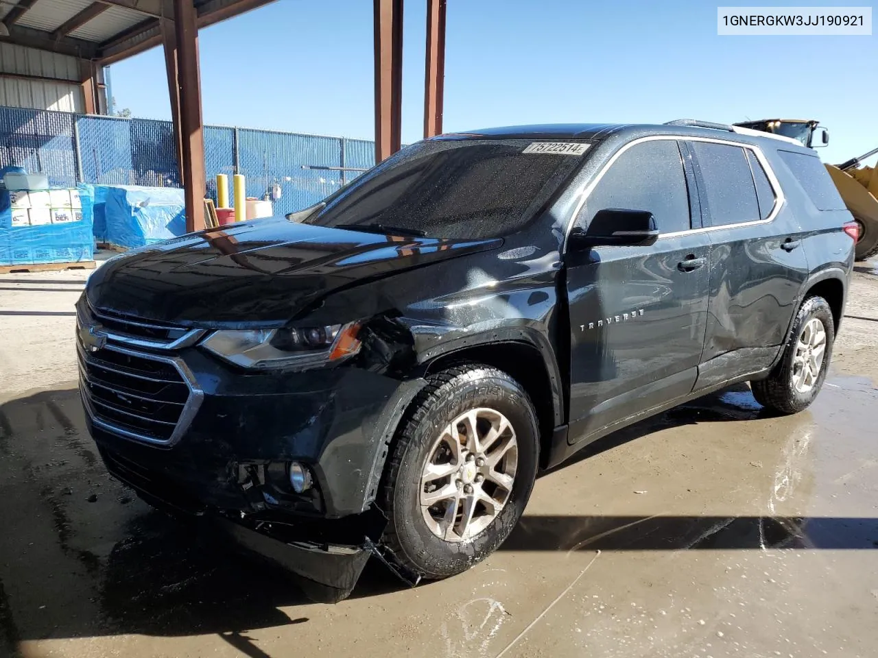 2018 Chevrolet Traverse Lt VIN: 1GNERGKW3JJ190921 Lot: 75722514