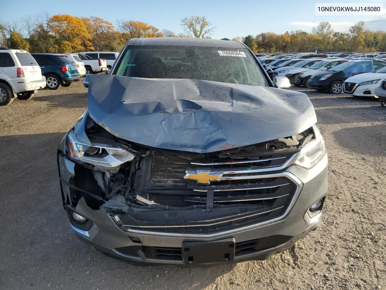 2018 Chevrolet Traverse Lt VIN: 1GNEVGKW6JJ145080 Lot: 76668504