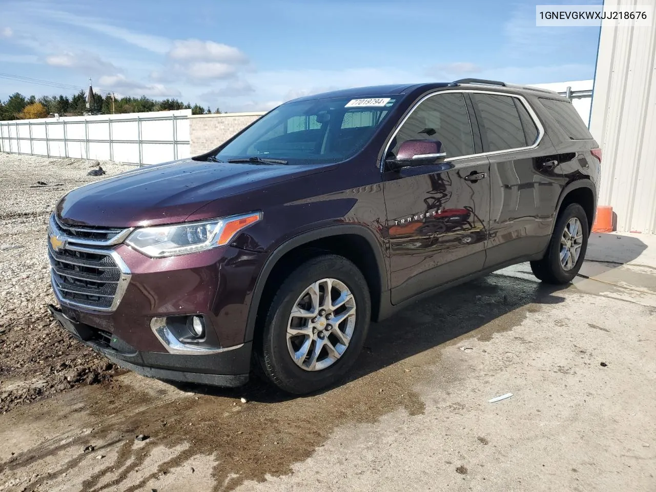 2018 Chevrolet Traverse Lt VIN: 1GNEVGKWXJJ218676 Lot: 77019794