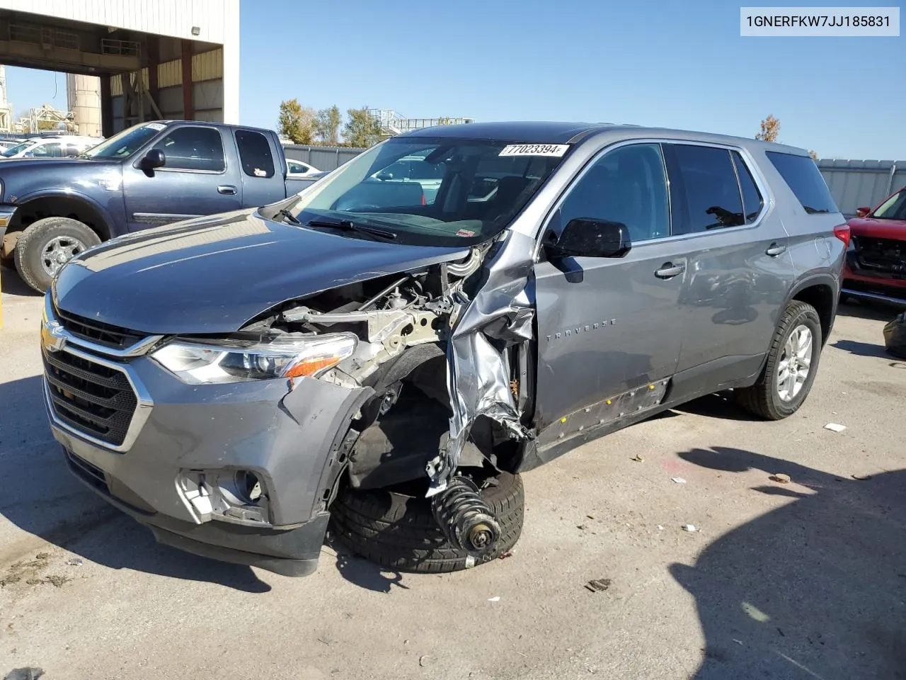 2018 Chevrolet Traverse Ls VIN: 1GNERFKW7JJ185831 Lot: 77023394