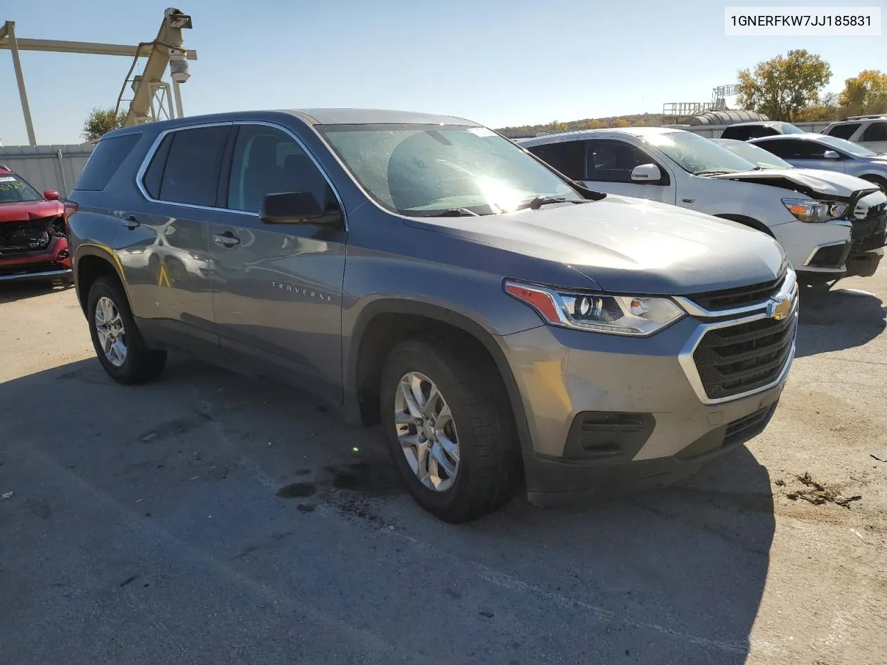 2018 Chevrolet Traverse Ls VIN: 1GNERFKW7JJ185831 Lot: 77023394