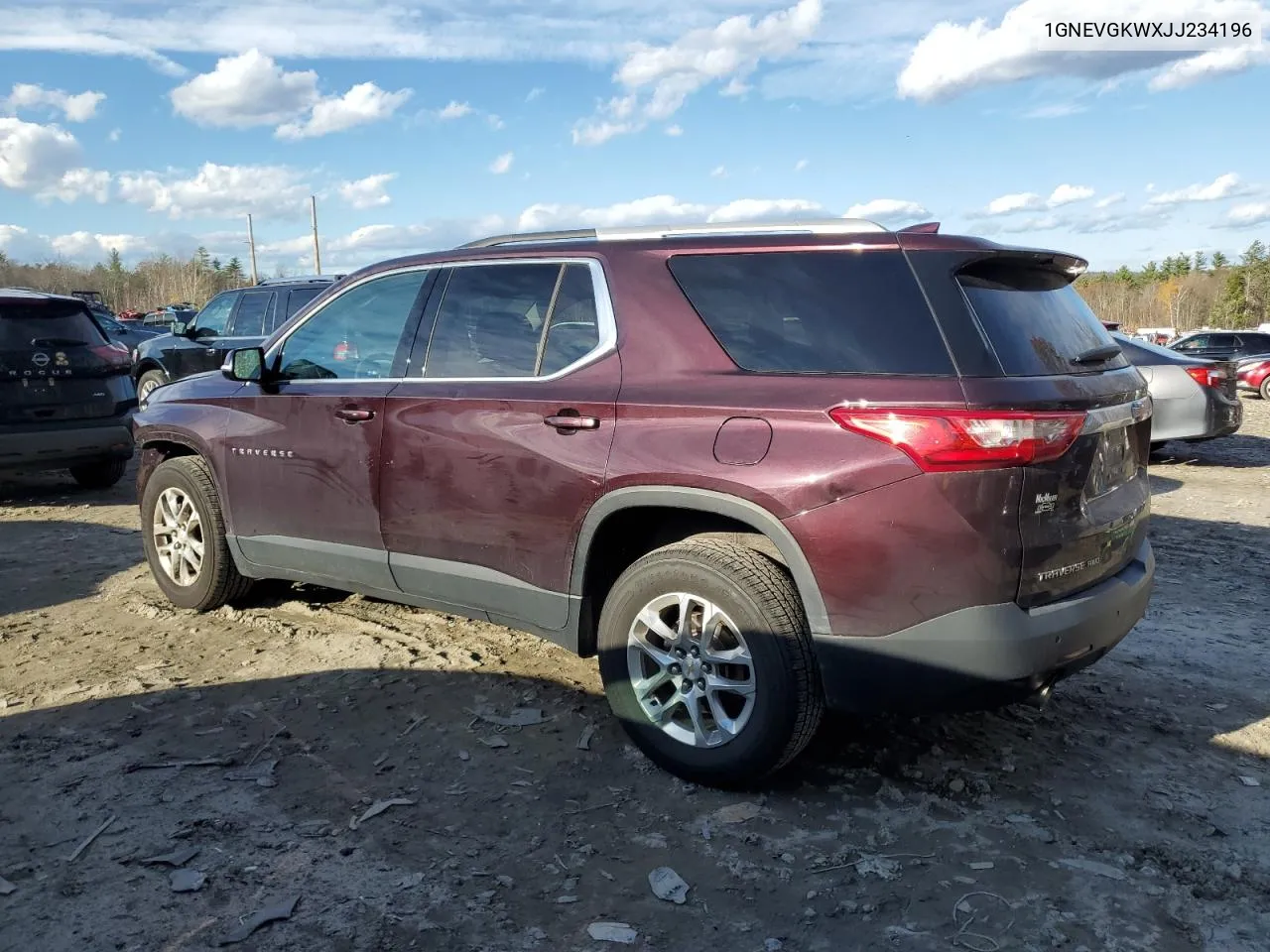 2018 Chevrolet Traverse Lt VIN: 1GNEVGKWXJJ234196 Lot: 77064594