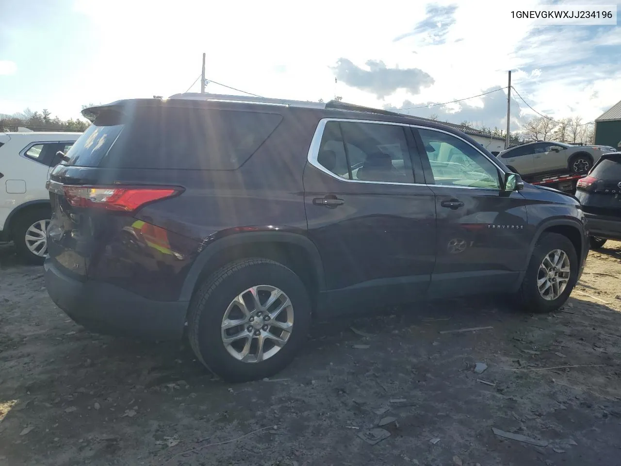 2018 Chevrolet Traverse Lt VIN: 1GNEVGKWXJJ234196 Lot: 77064594