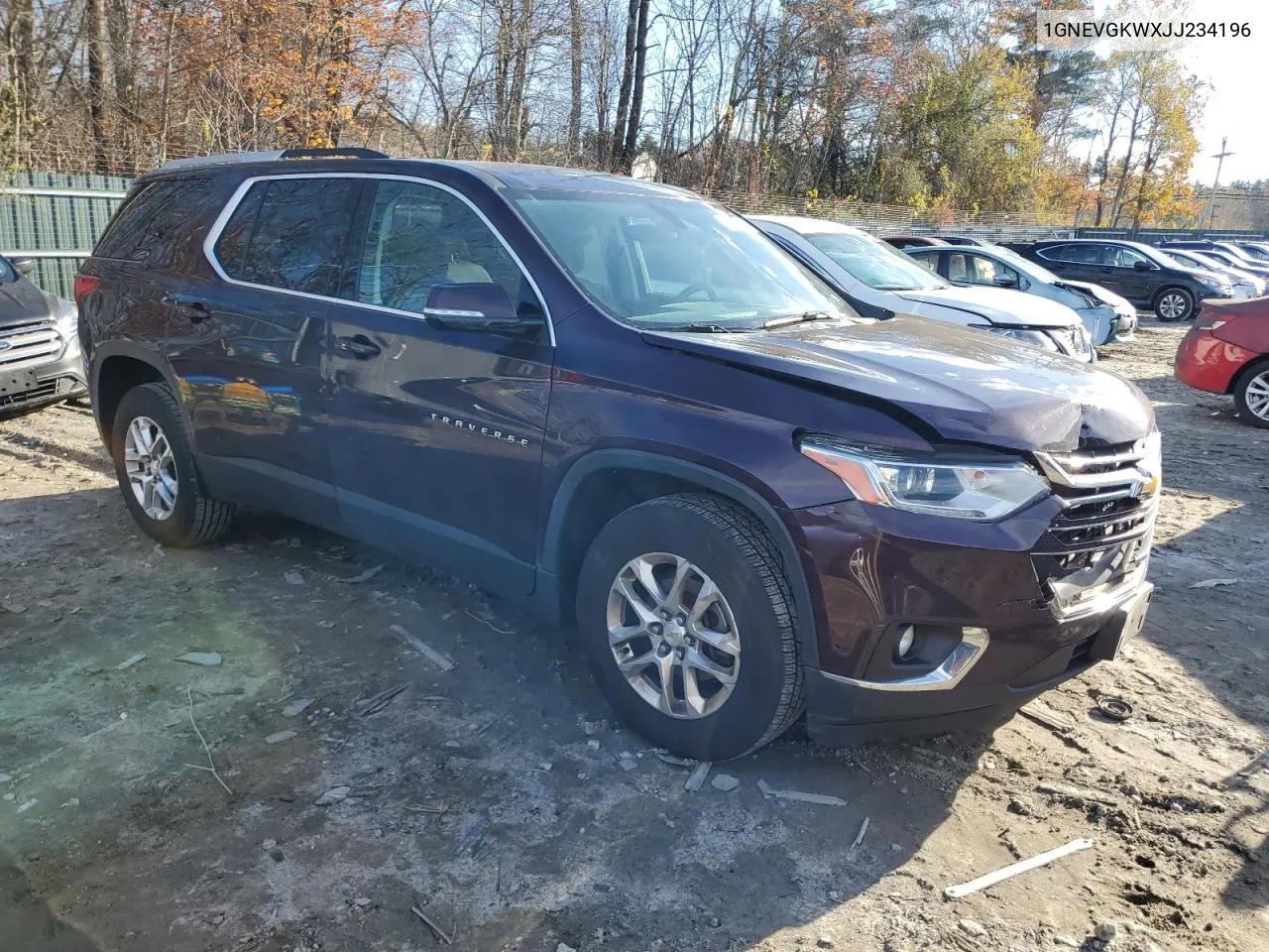 2018 Chevrolet Traverse Lt VIN: 1GNEVGKWXJJ234196 Lot: 77064594