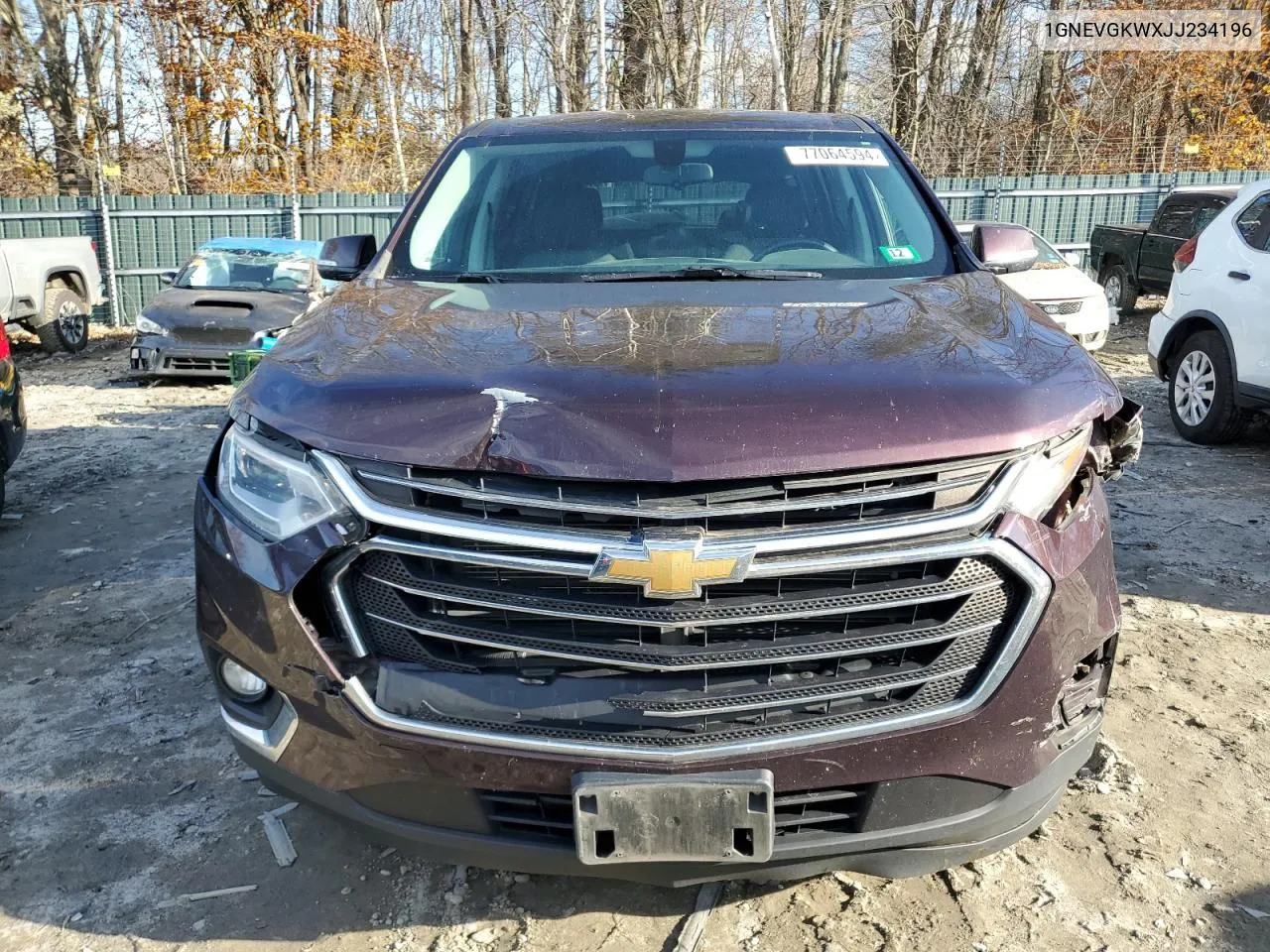 2018 Chevrolet Traverse Lt VIN: 1GNEVGKWXJJ234196 Lot: 77064594