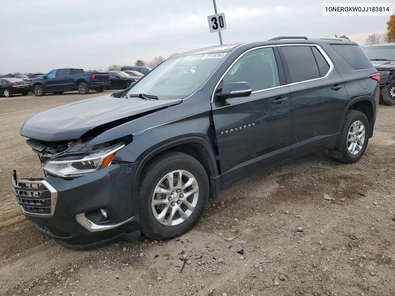 2018 Chevrolet Traverse Lt VIN: 1GNERGKW0JJ183814 Lot: 77174764