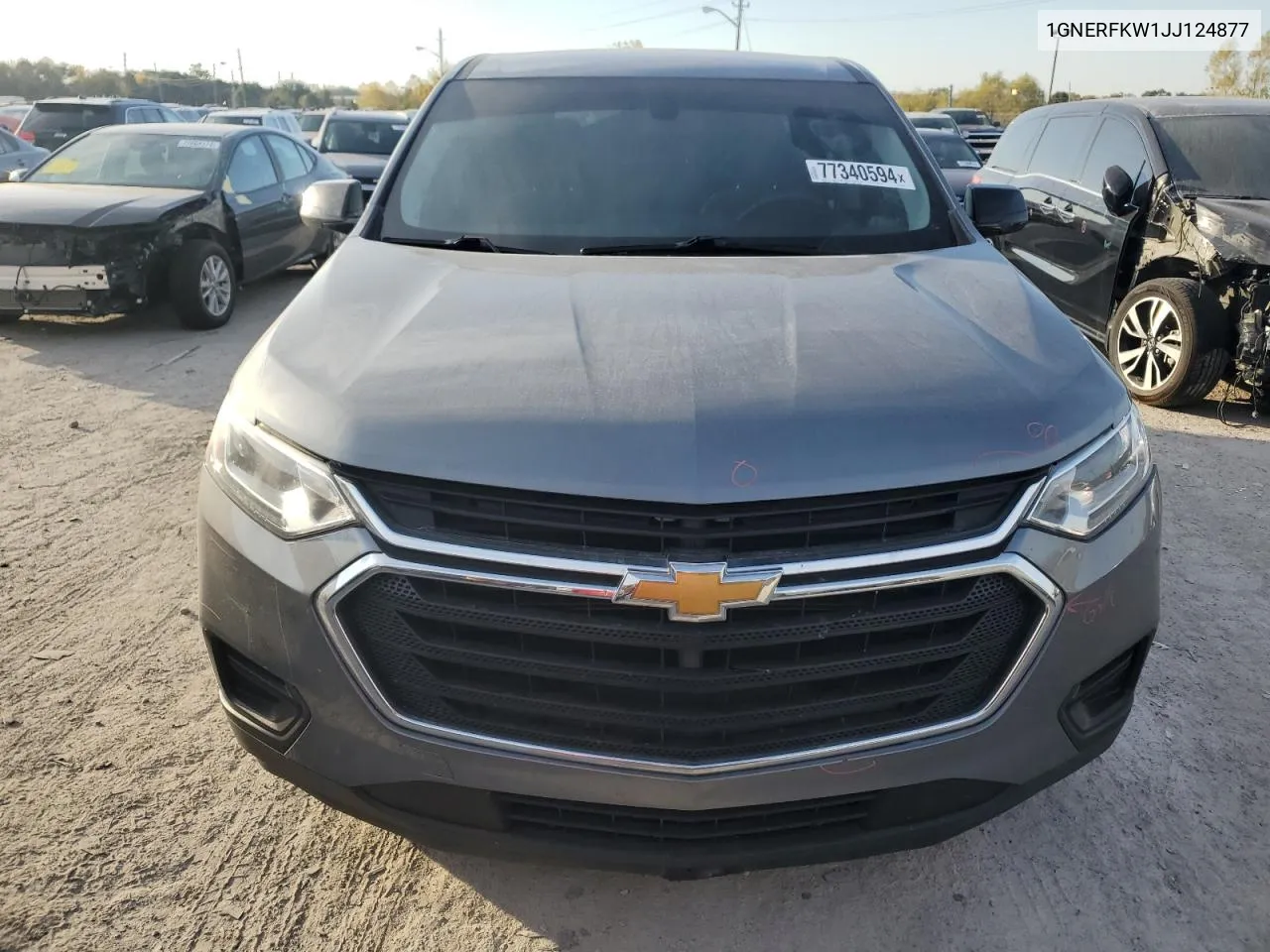 2018 Chevrolet Traverse Ls VIN: 1GNERFKW1JJ124877 Lot: 77340594