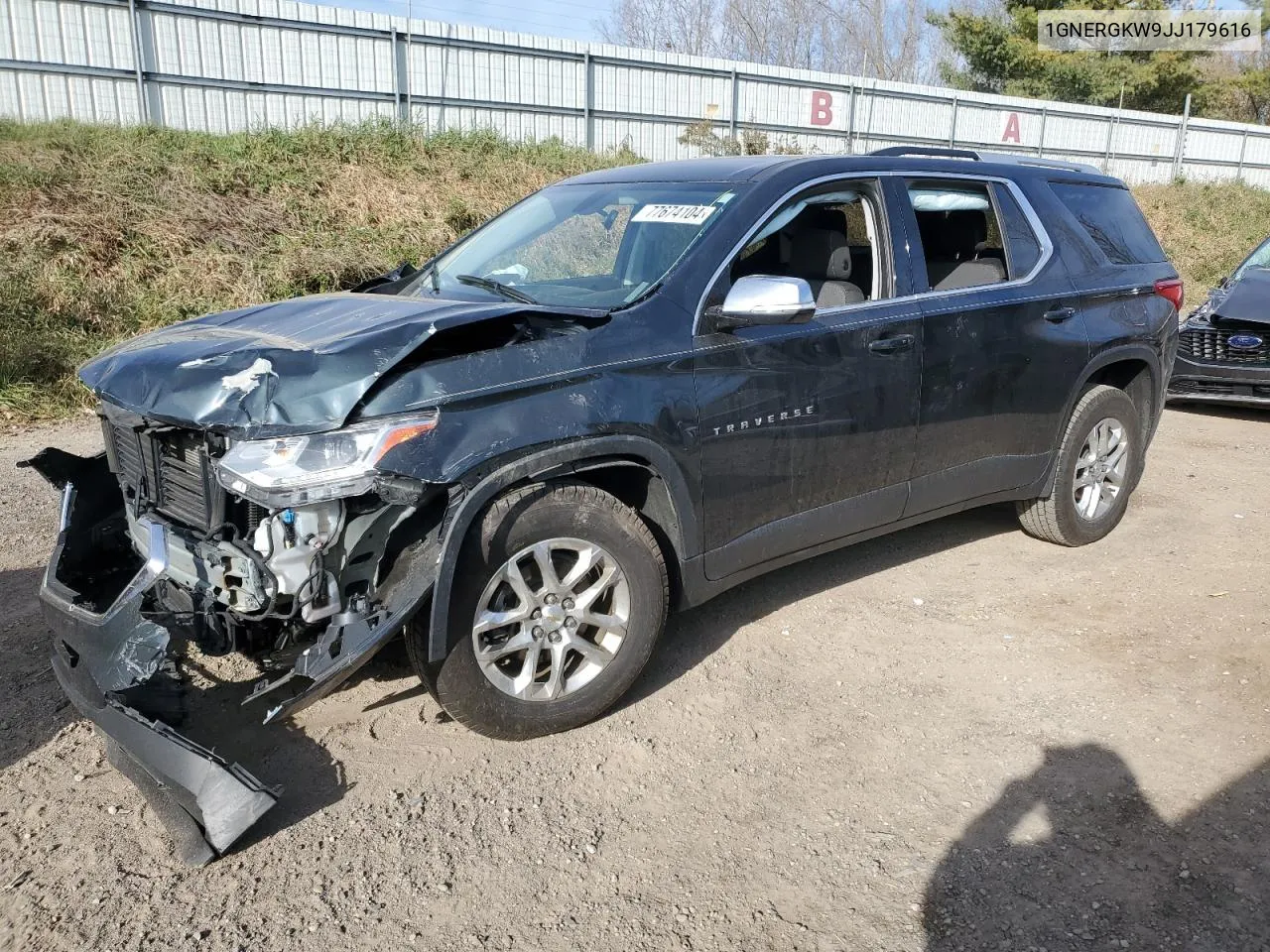 2018 Chevrolet Traverse Lt VIN: 1GNERGKW9JJ179616 Lot: 77674104