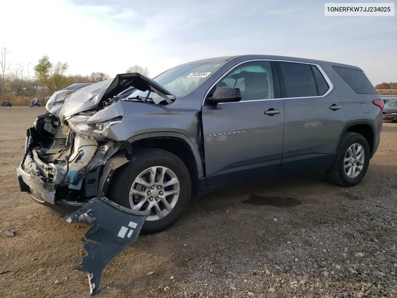 2018 Chevrolet Traverse Ls VIN: 1GNERFKW7JJ234025 Lot: 78495534