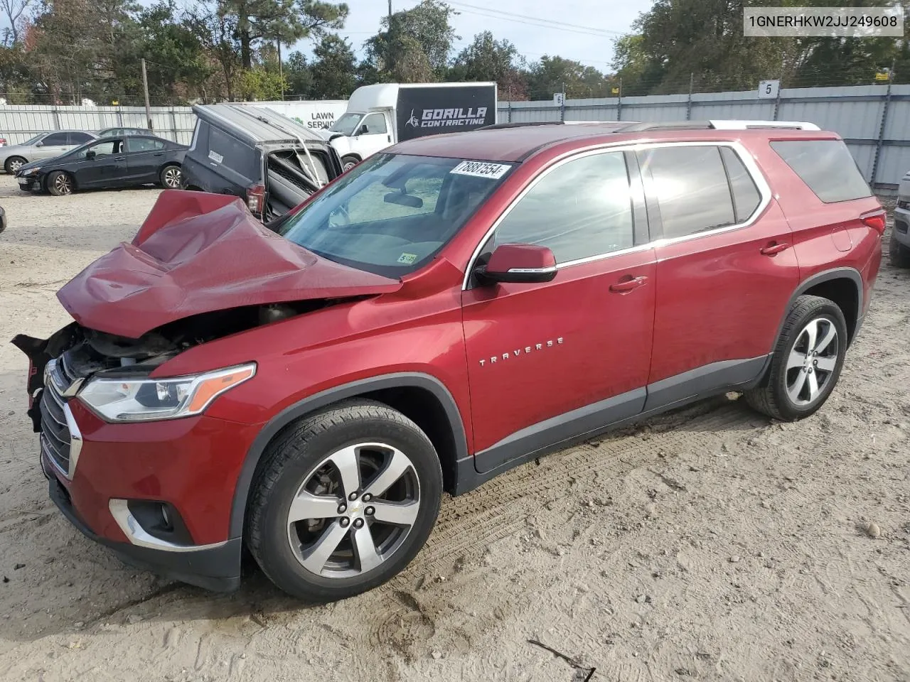 2018 Chevrolet Traverse Lt VIN: 1GNERHKW2JJ249608 Lot: 78887554