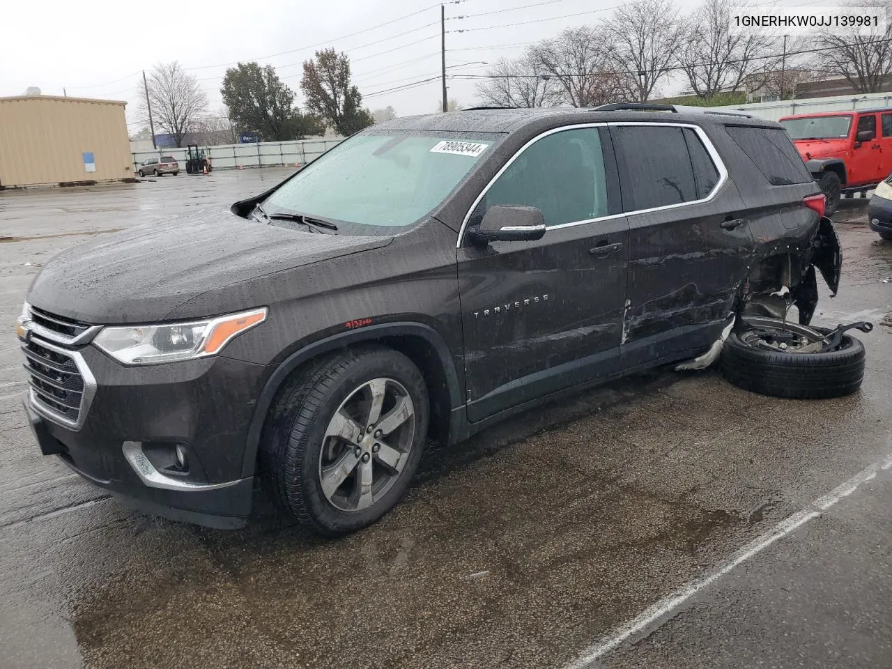 2018 Chevrolet Traverse Lt VIN: 1GNERHKW0JJ139981 Lot: 78905344