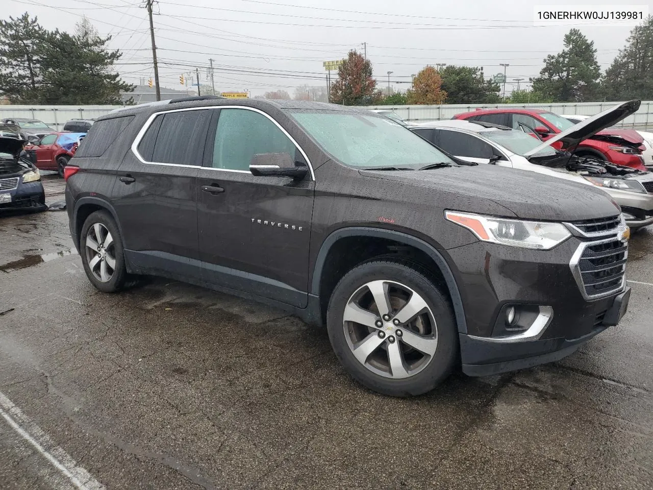 2018 Chevrolet Traverse Lt VIN: 1GNERHKW0JJ139981 Lot: 78905344