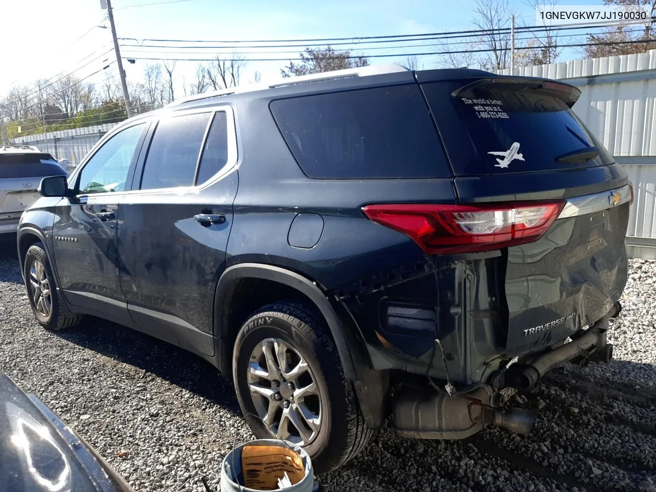 1GNEVGKW7JJ190030 2018 Chevrolet Traverse Lt