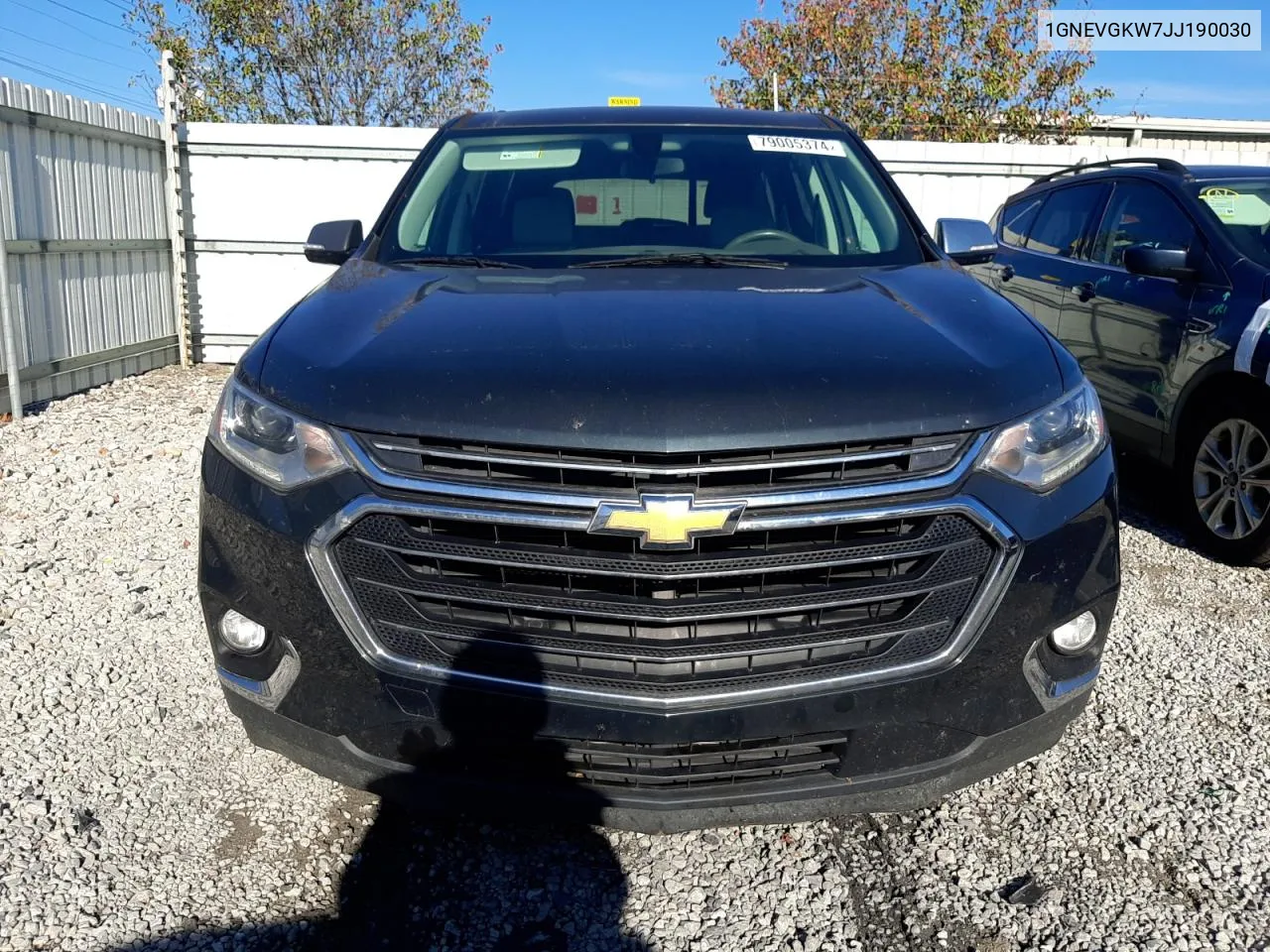 1GNEVGKW7JJ190030 2018 Chevrolet Traverse Lt