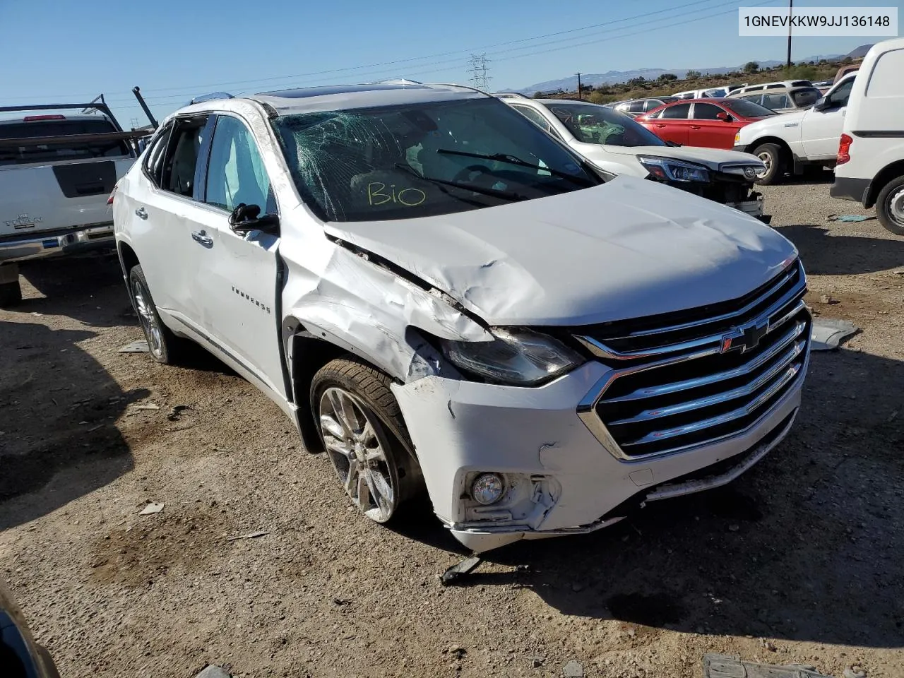 2018 Chevrolet Traverse High Country VIN: 1GNEVKKW9JJ136148 Lot: 79468374