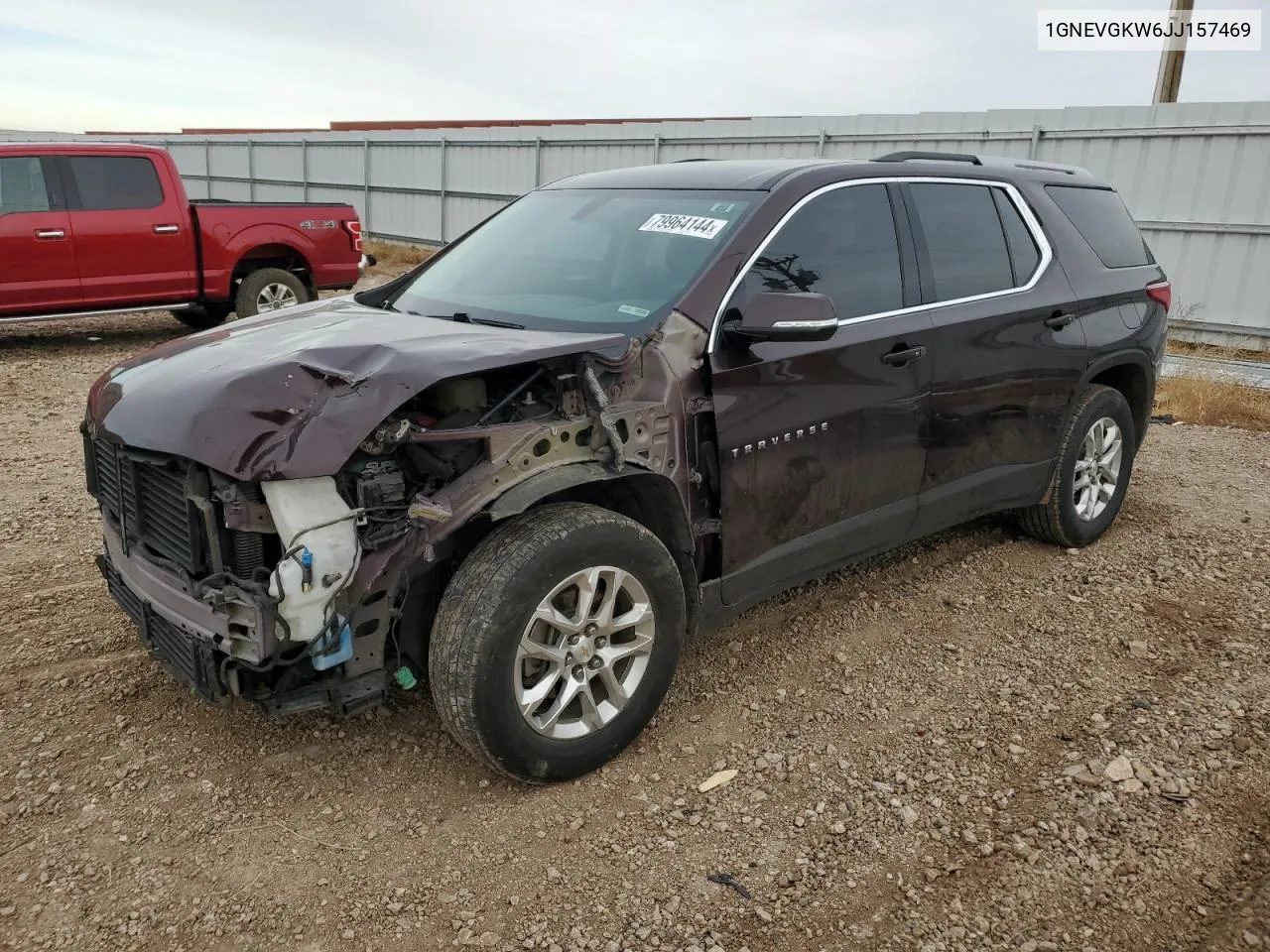 2018 Chevrolet Traverse Lt VIN: 1GNEVGKW6JJ157469 Lot: 79964144