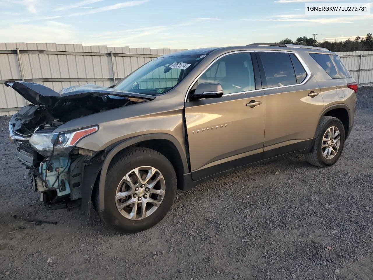 2018 Chevrolet Traverse Lt VIN: 1GNERGKW7JJ272781 Lot: 80678774