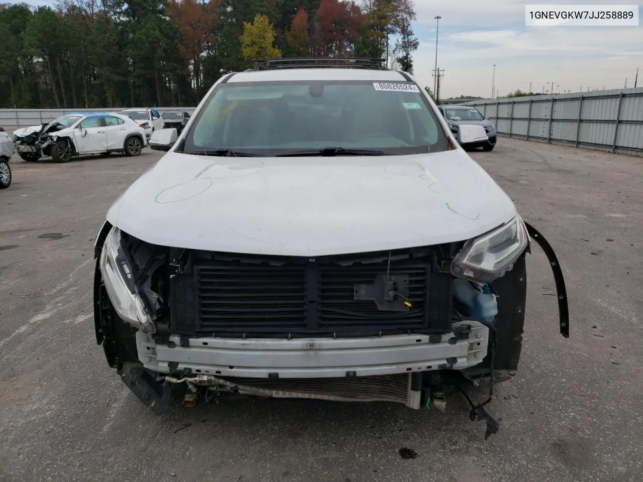 2018 Chevrolet Traverse Lt VIN: 1GNEVGKW7JJ258889 Lot: 80826524