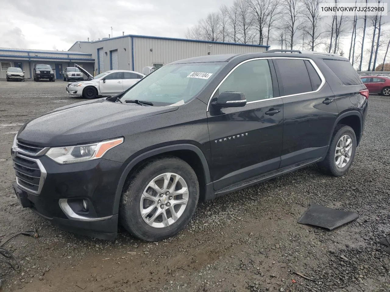 2018 Chevrolet Traverse Lt VIN: 1GNEVGKW7JJ252980 Lot: 80941104