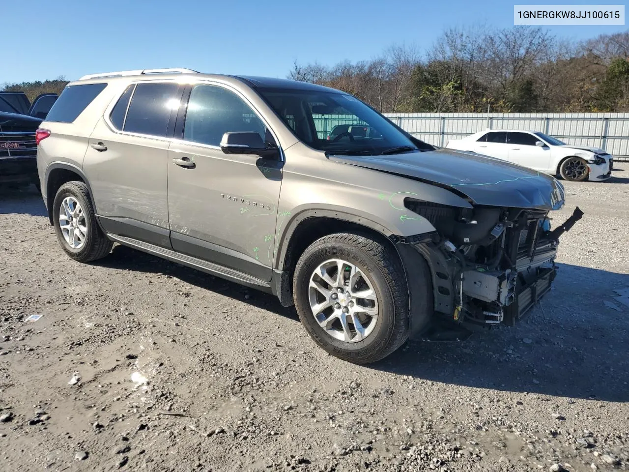 2018 Chevrolet Traverse Lt VIN: 1GNERGKW8JJ100615 Lot: 81136134