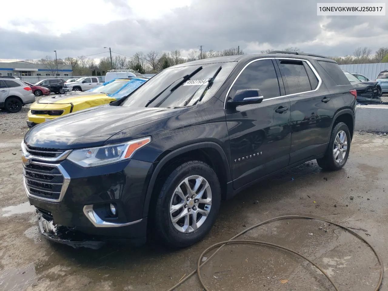 2019 Chevrolet Traverse Lt VIN: 1GNEVGKW8KJ250317 Lot: 49527954