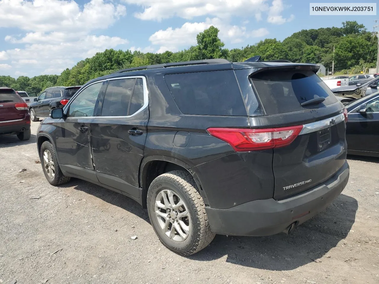 2019 Chevrolet Traverse Lt VIN: 1GNEVGKW9KJ203751 Lot: 59133554