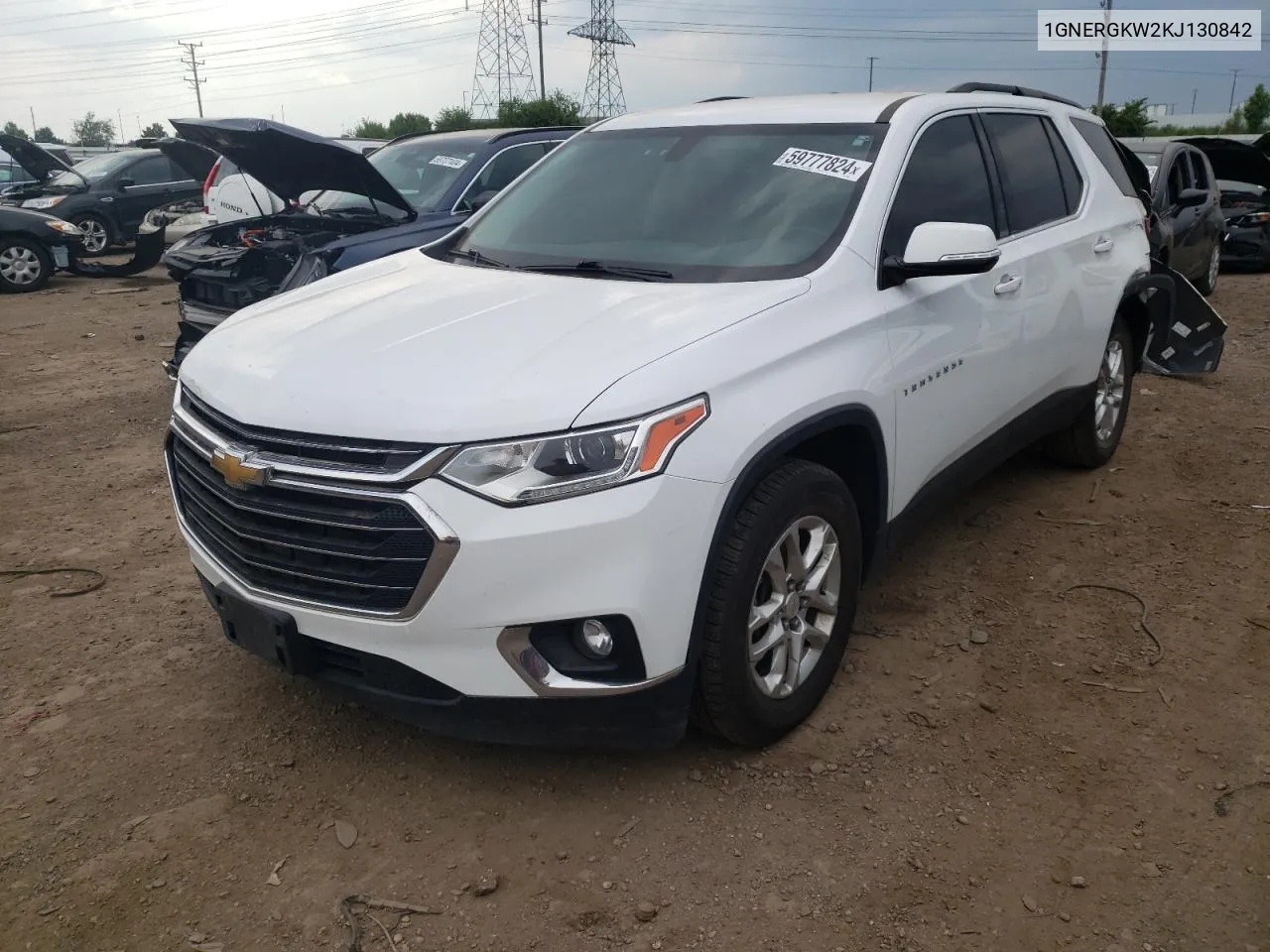 2019 Chevrolet Traverse Lt VIN: 1GNERGKW2KJ130842 Lot: 59777824