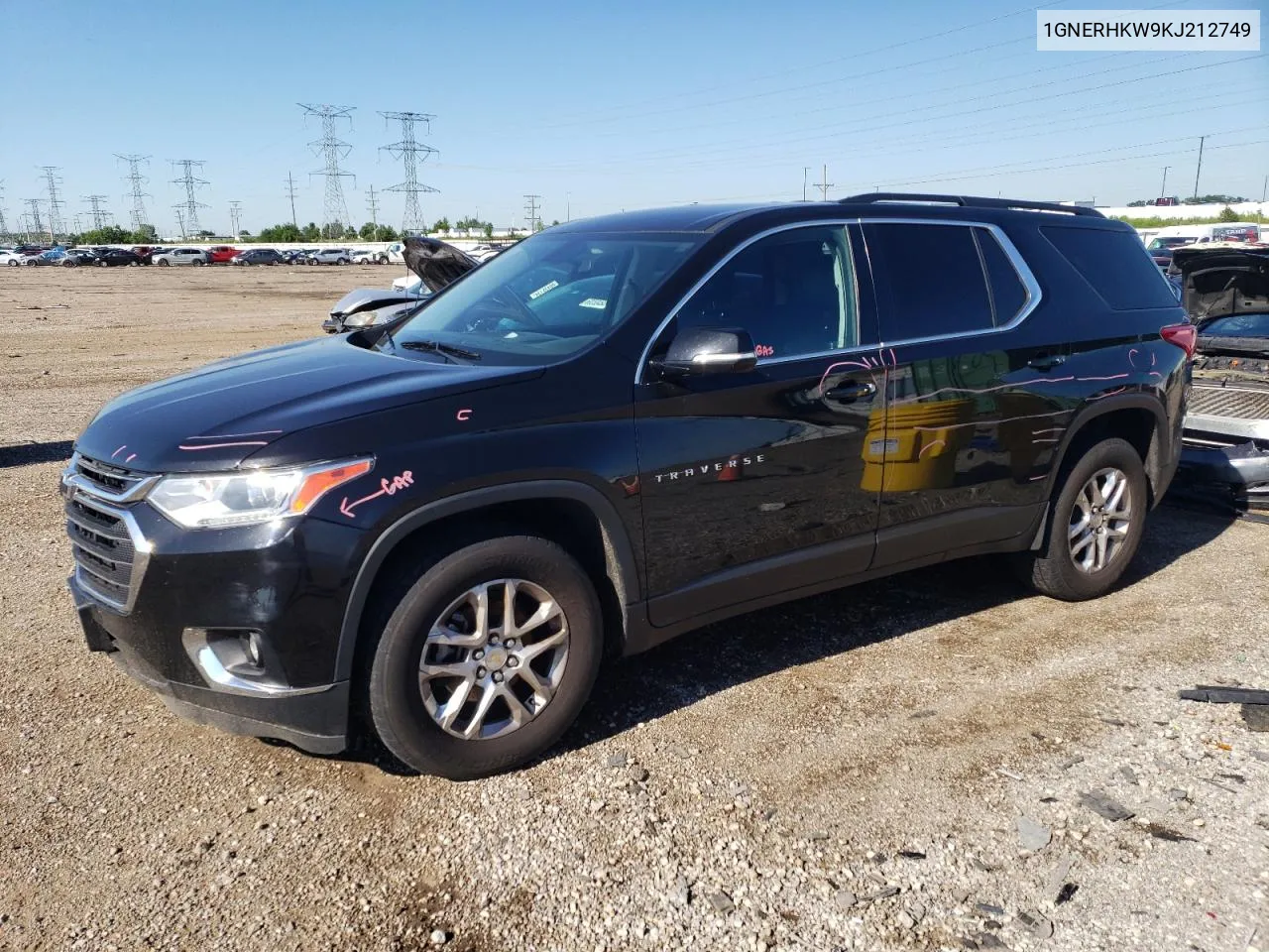 2019 Chevrolet Traverse Lt VIN: 1GNERHKW9KJ212749 Lot: 59981924