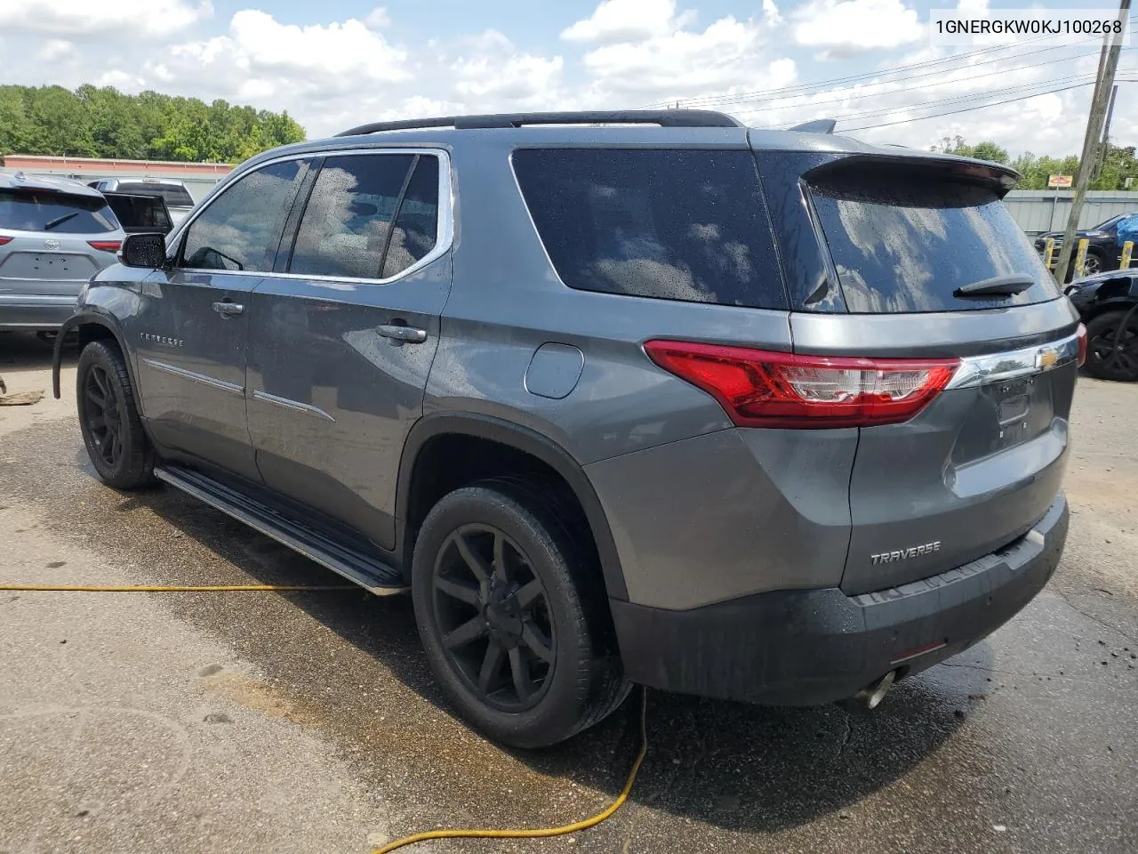 1GNERGKW0KJ100268 2019 Chevrolet Traverse Lt