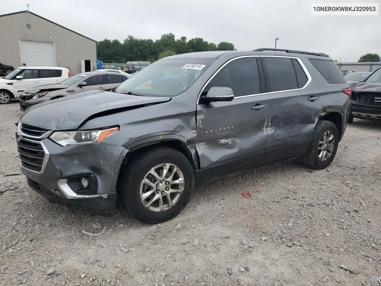 2019 Chevrolet Traverse Lt VIN: 1GNERGKW8KJ320953 Lot: 64190114