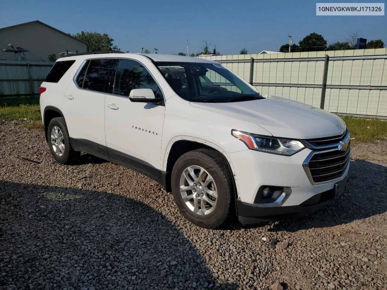 2019 Chevrolet Traverse Lt VIN: 1GNEVGKW8KJ171326 Lot: 66883694