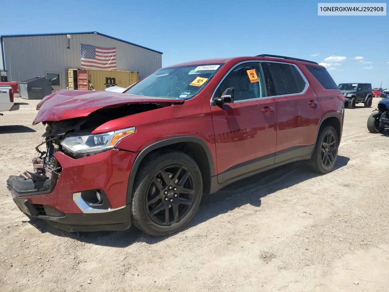 1GNERGKW4KJ292908 2019 Chevrolet Traverse Lt