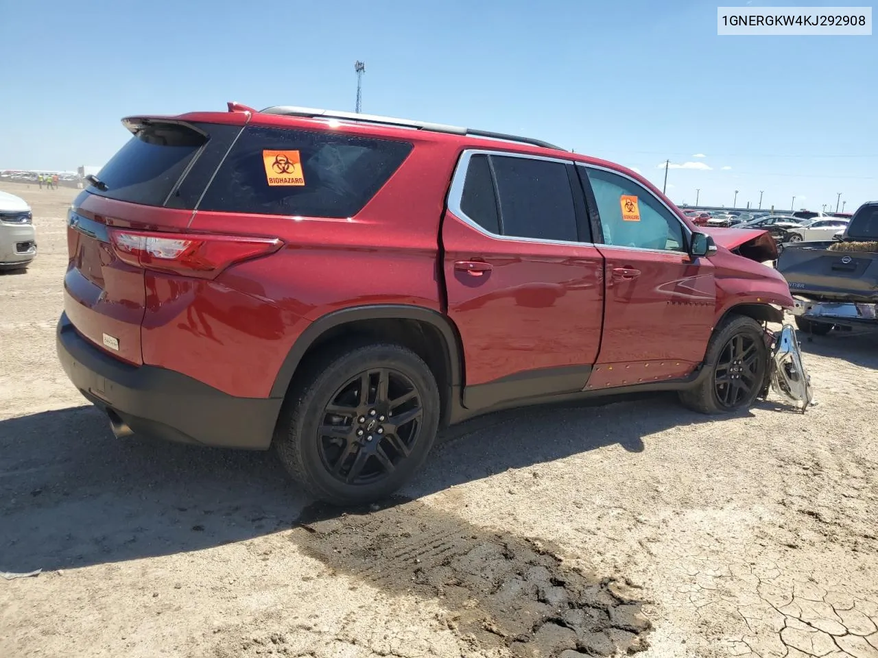 1GNERGKW4KJ292908 2019 Chevrolet Traverse Lt