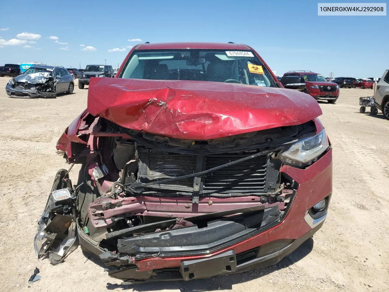 1GNERGKW4KJ292908 2019 Chevrolet Traverse Lt