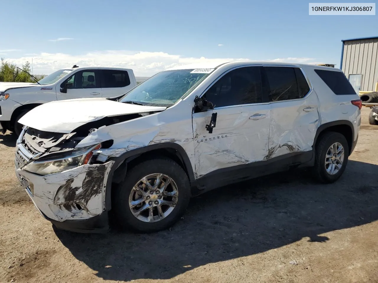 2019 Chevrolet Traverse Ls VIN: 1GNERFKW1KJ306807 Lot: 68044984