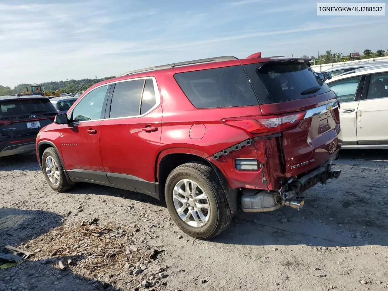 2019 Chevrolet Traverse Lt VIN: 1GNEVGKW4KJ288532 Lot: 68296344