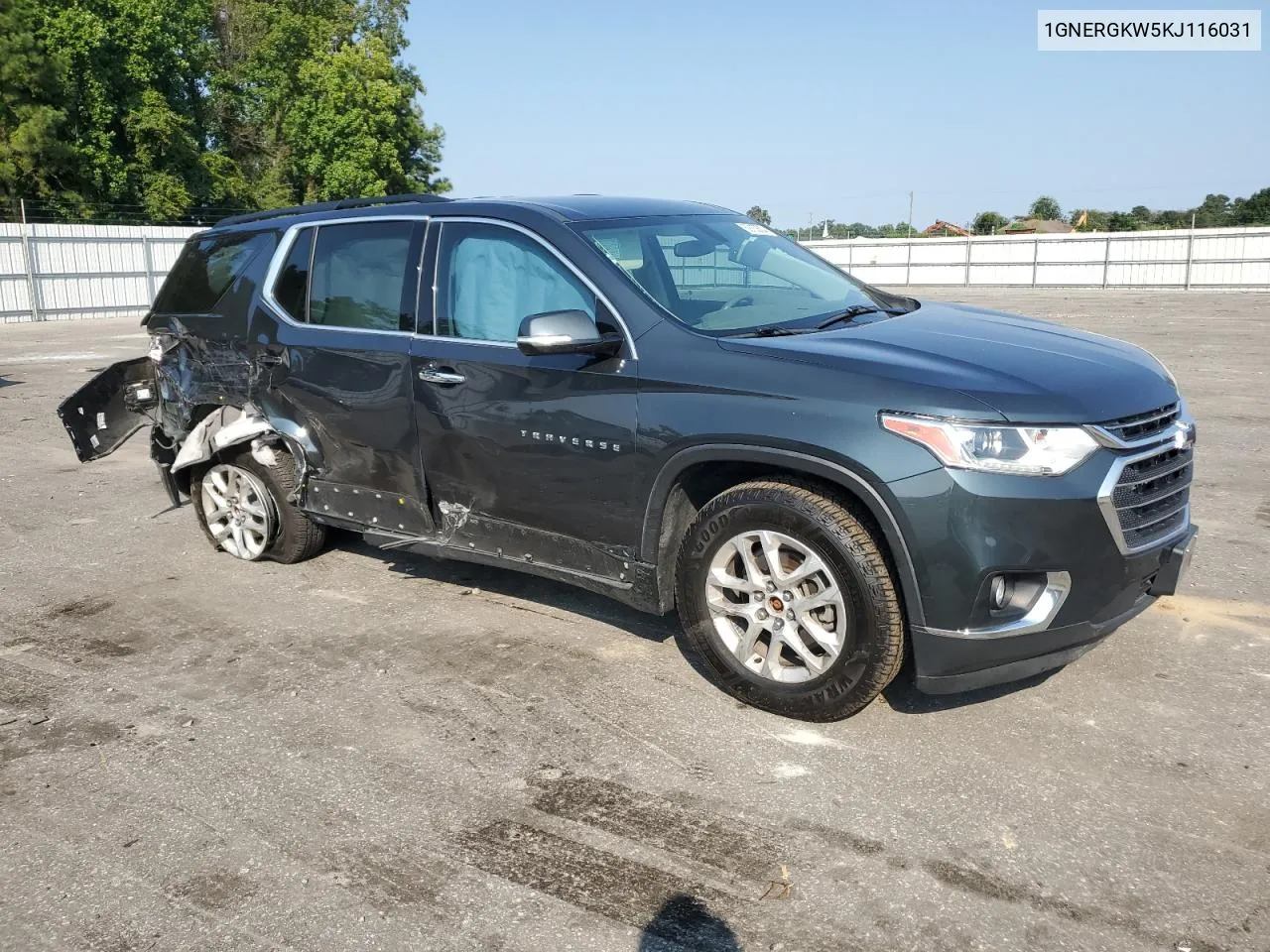 2019 Chevrolet Traverse Lt VIN: 1GNERGKW5KJ116031 Lot: 69153504