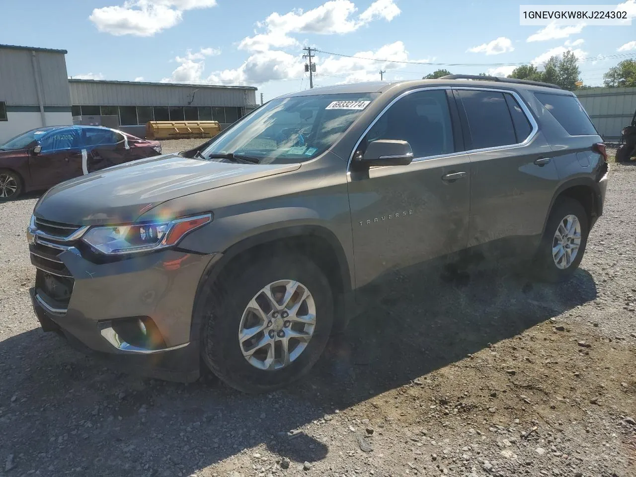 2019 Chevrolet Traverse Lt VIN: 1GNEVGKW8KJ224302 Lot: 69332774