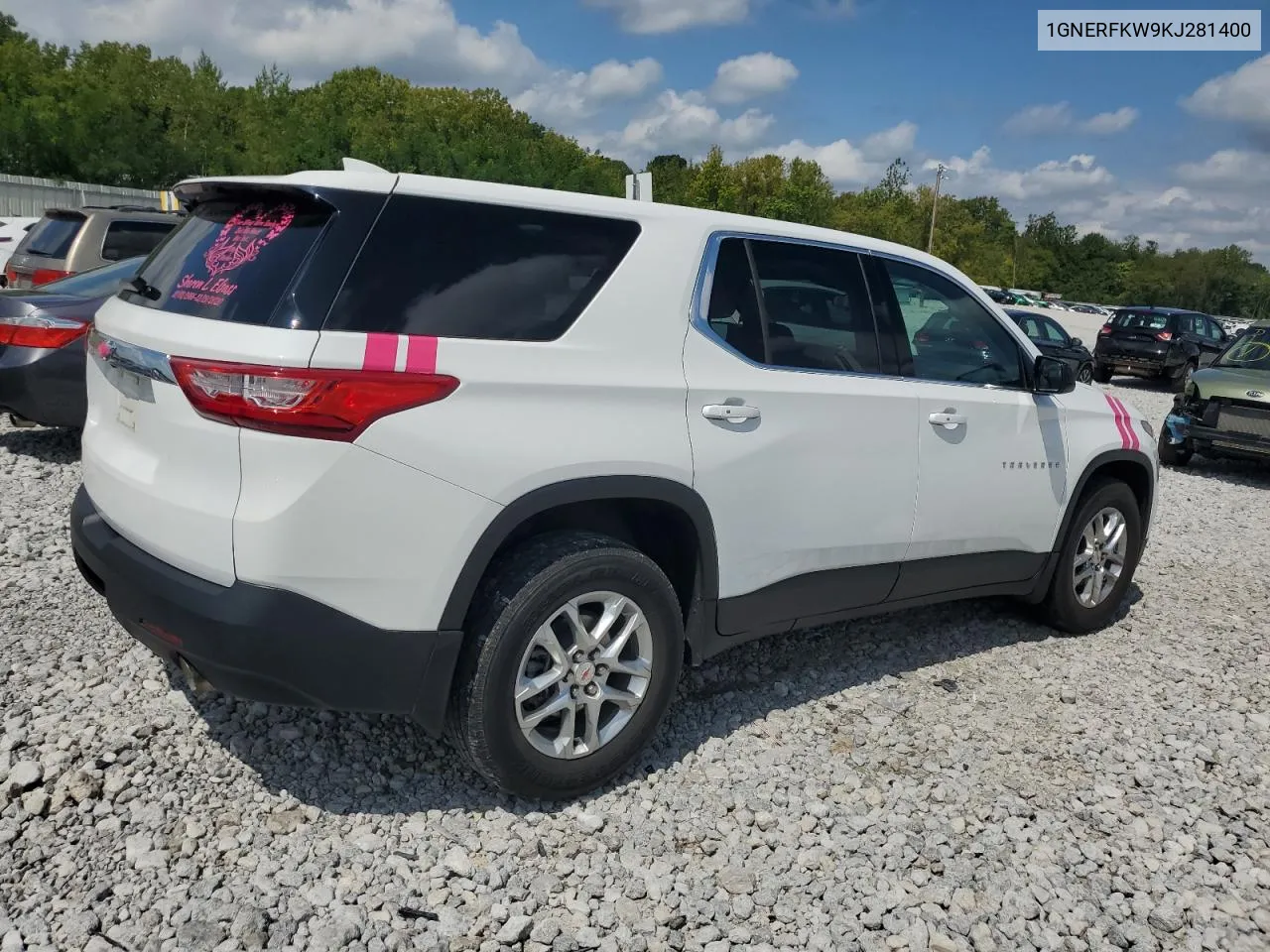 2019 Chevrolet Traverse Ls VIN: 1GNERFKW9KJ281400 Lot: 69558904