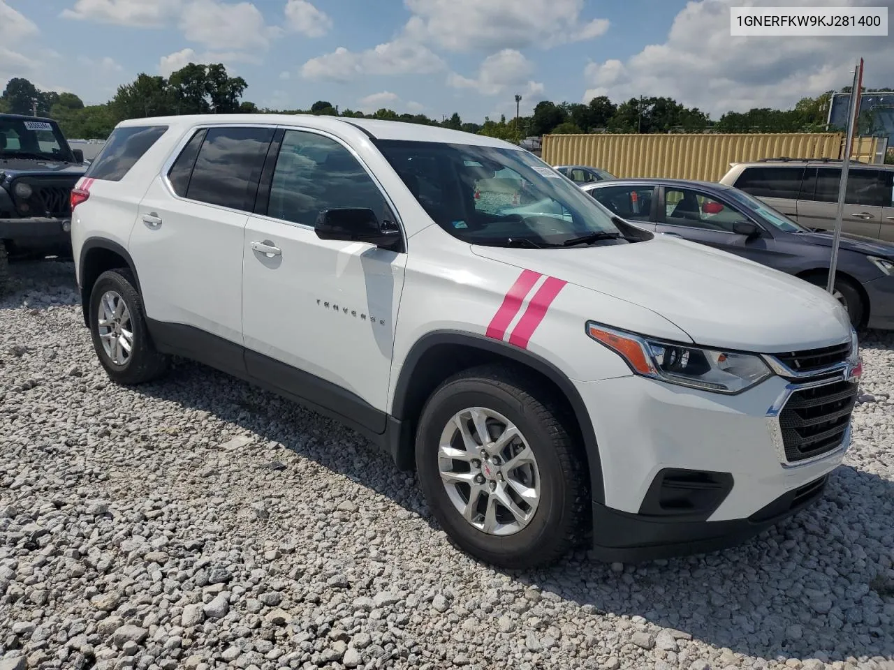 2019 Chevrolet Traverse Ls VIN: 1GNERFKW9KJ281400 Lot: 69558904