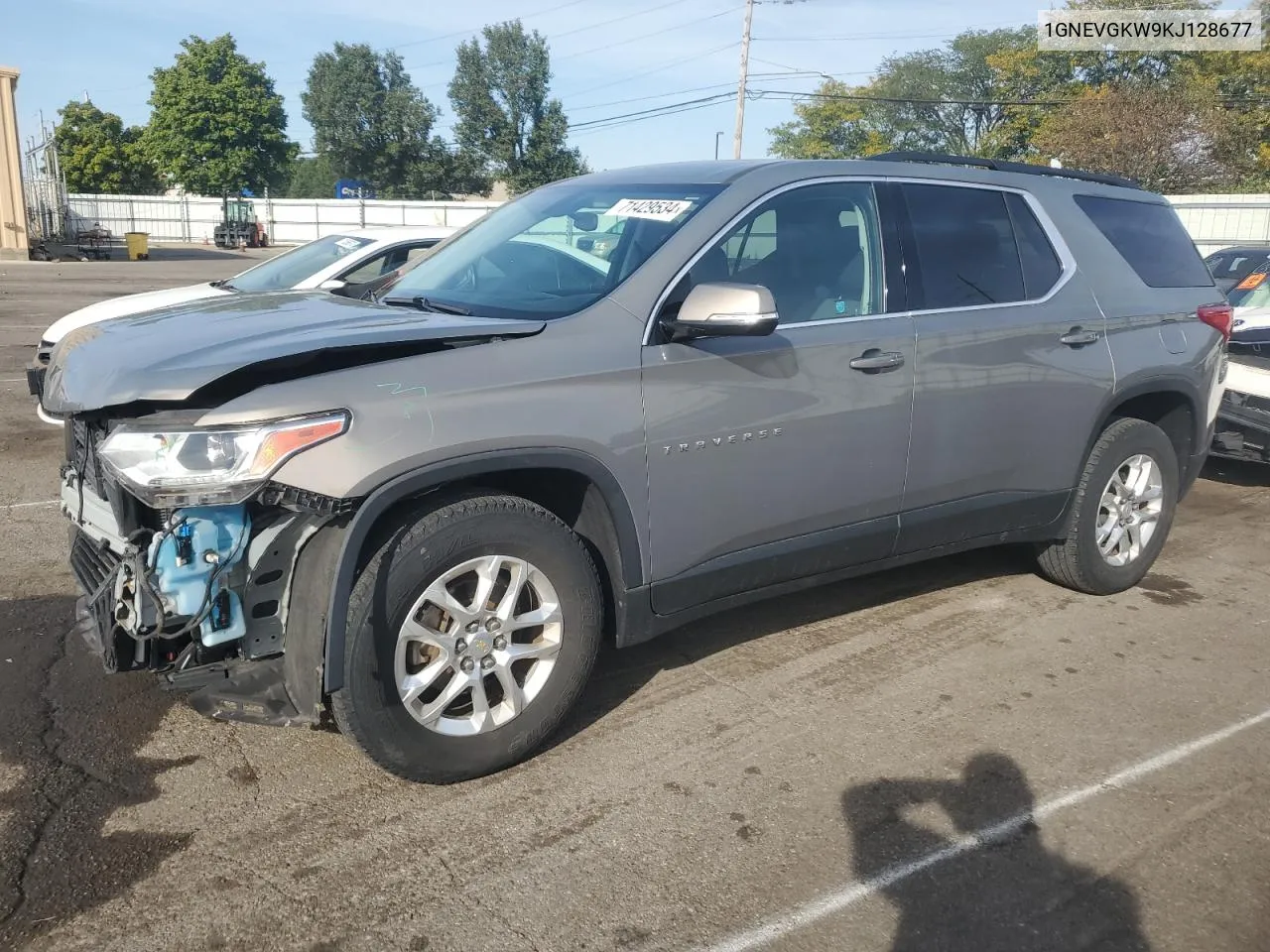 2019 Chevrolet Traverse Lt VIN: 1GNEVGKW9KJ128677 Lot: 71429534