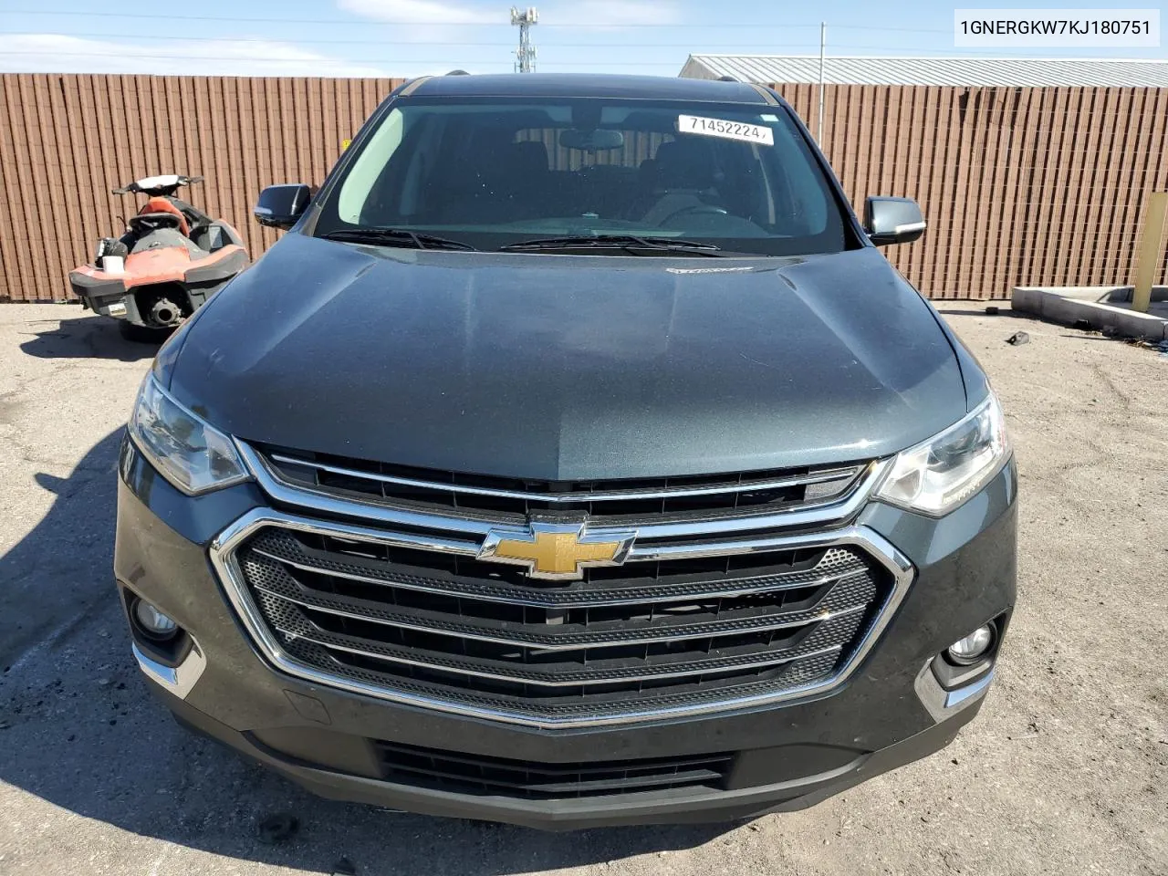 2019 Chevrolet Traverse Lt VIN: 1GNERGKW7KJ180751 Lot: 71452224