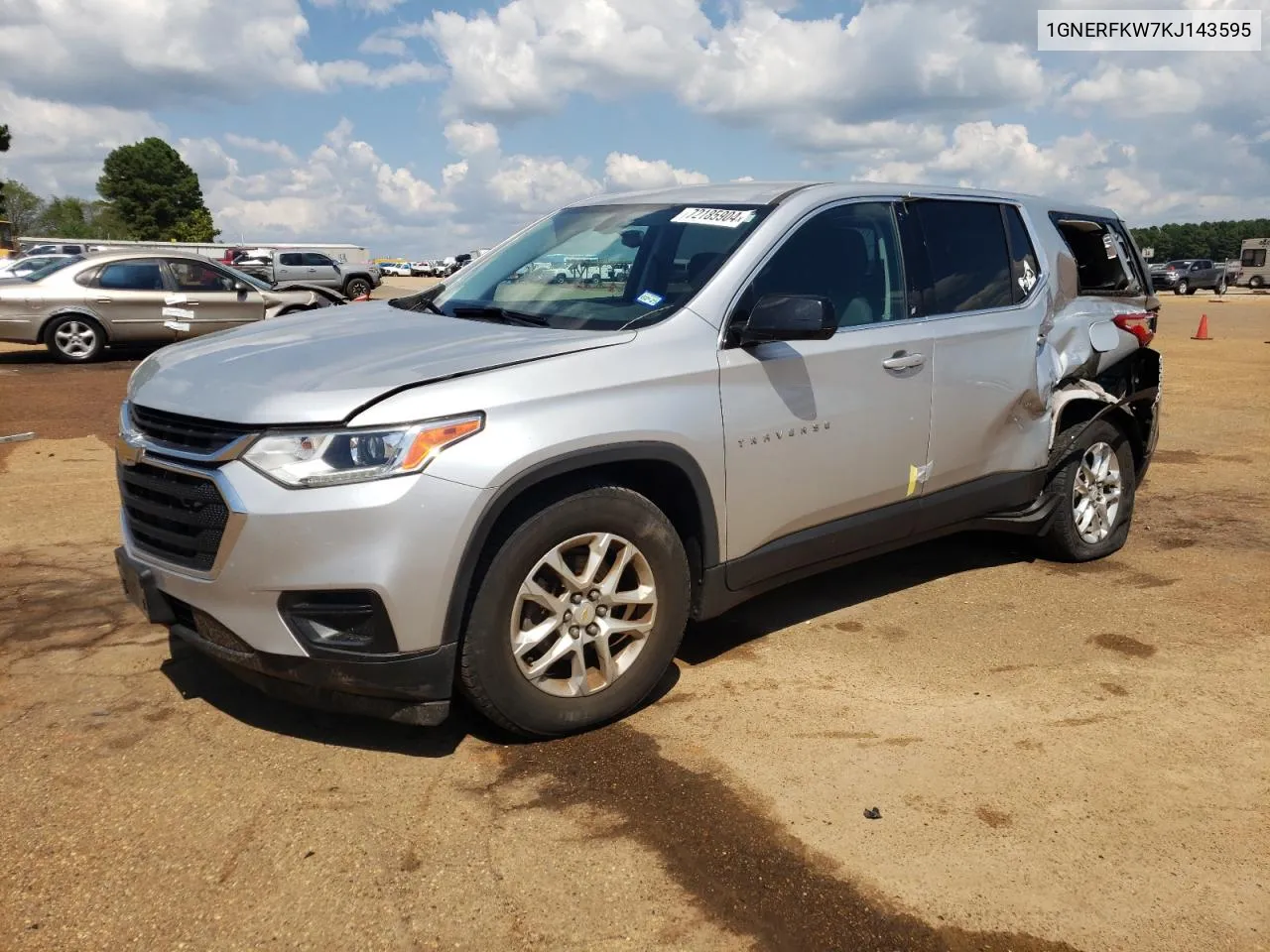 2019 Chevrolet Traverse Ls VIN: 1GNERFKW7KJ143595 Lot: 72185904